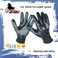 13G 3/4 Black Nitrile Smooth Coated Glove